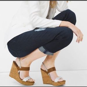 NEW WHBM Sadie Sandal Strap Wedges